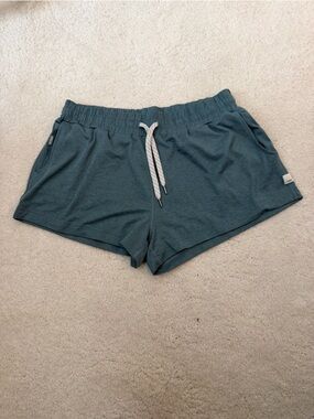 Vuori Slate Green Elastic Waist Shorts